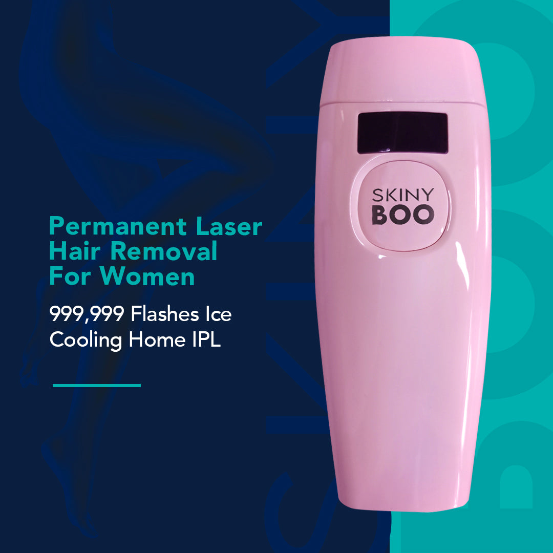 Skiny Boo® Permanent Laser Hair Removal For Women 999,999 Flashes Ice Cooling Home IPL