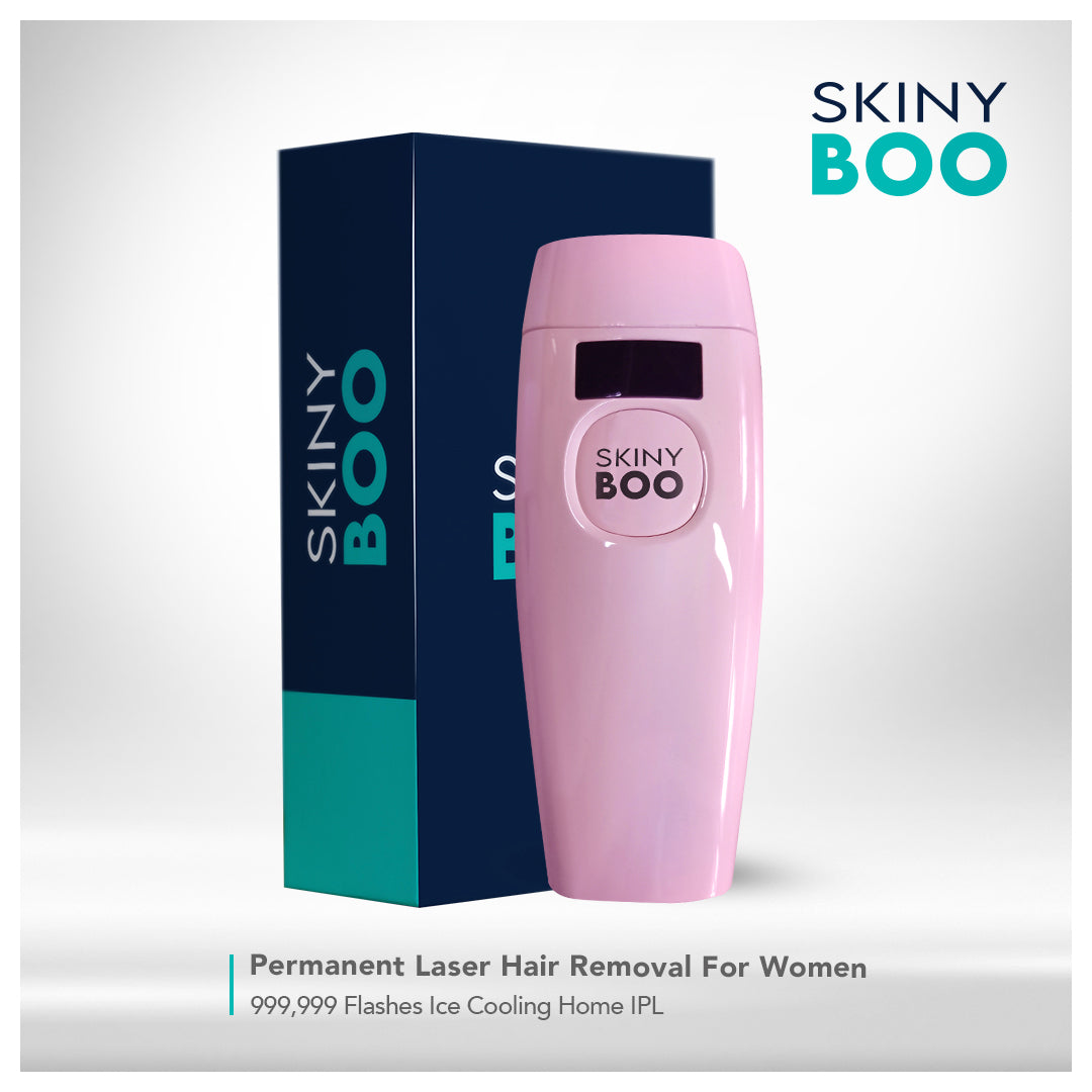 Skiny Boo® Permanent Laser Hair Removal For Women 999,999 Flashes Ice Cooling Home IPL